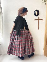 画像8: MARCHE' DE SOEUR／ギャザーポケットワンピース・緑チェック (8)