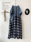 画像1: MARCHE' DE SOEUR／ギャザーポケットワンピース・シャンブレー×フレンチリネンチェックA (1)