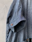 画像4: MARCHE' DE SOEUR／ギャザーポケットワンピース・シャンブレー×フレンチリネンチェックA (4)