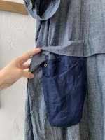 画像3: MARCHE' DE SOEUR／タックポケットワンピース・シャンブレー×ネイビーポケット (3)
