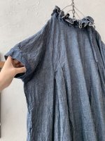 画像5: MARCHE' DE SOEUR／ラッフル襟のワンピース・シャンブレー (5)