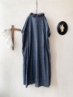 画像7: MARCHE' DE SOEUR／ラッフル襟のワンピース・シャンブレー (7)