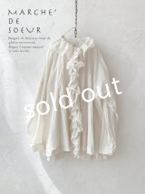 MARCHE' DE SOEUR／フローフリルブラウス・ミルク