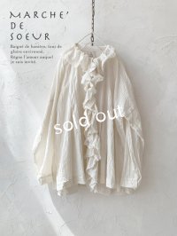 MARCHE' DE SOEUR／フローフリルブラウス・ミルク