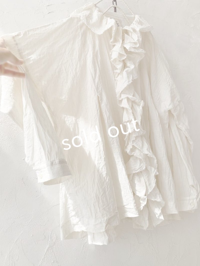 画像8: MARCHE' DE SOEUR／フローフリルブラウス・ミルク (8)