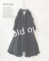HALLELUJAH／Robe de femme de chambre 小間使いローブ衿付・black（110cm丈）