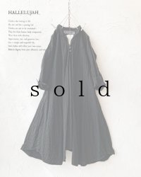 HALLELUJAH／Robe de femme de chambre 小間使いローブ衿付・black（110cm丈）