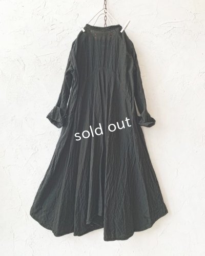 画像2: HALLELUJAH／Robe de femme de chambre 小間使いローブ衿付・black（110cm丈）
