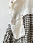 画像4: MARCHE' DE SOEUR／ギャザーポケットワンピース・ミルク×ブラウンチェック (4)