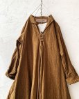 画像3: HALLELUJAH／Robe de femme de chambre 小間使いローブ衿付・antique-brown（110cm丈） (3)