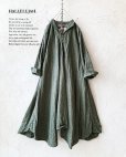 画像1: HALLELUJAH／Robe de femme de chambre 小間使いローブ衿付・khaki（110cm丈） (1)