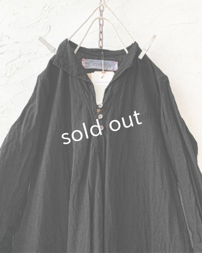 画像3: HALLELUJAH／Robe de femme de chambre 小間使いローブ衿付・black（110cm丈）