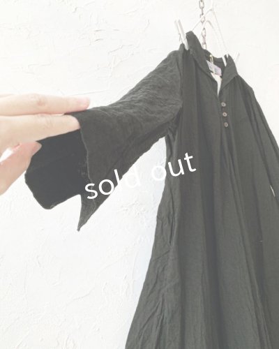 画像6: HALLELUJAH／Robe de femme de chambre 小間使いローブ衿付・black（110cm丈）