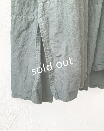 画像9: HALLELUJAH/1890's Bourgeron 羊飼いシャツワンピース・khaki(105cm丈)