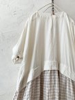 画像8: MARCHE' DE SOEUR／ギャザーポケットワンピース・ミルク×ベージュチェック (8)