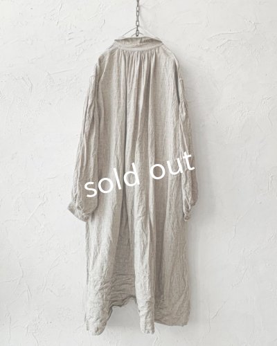 画像11: HALLELUJAH／1890's Bourgeron 羊飼いシャツワンピース・flax