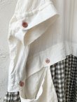 画像6: MARCHE' DE SOEUR／ギャザーポケットワンピース・ミルク×ブラウンチェック (6)