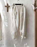 画像2: MARCHE' DE SOEUR／裾紐サルエルパンツ・アンティークホワイト (2)