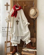 画像11: MARCHE' DE SOEUR／裾紐サルエルパンツ・アンティークホワイト (11)