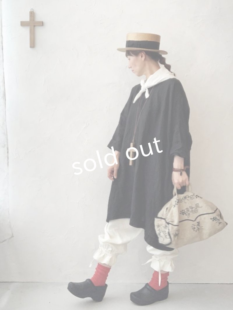 画像9: MARCHE' DE SOEUR／裾紐サルエルパンツ・ヴィンテージブラック (9)