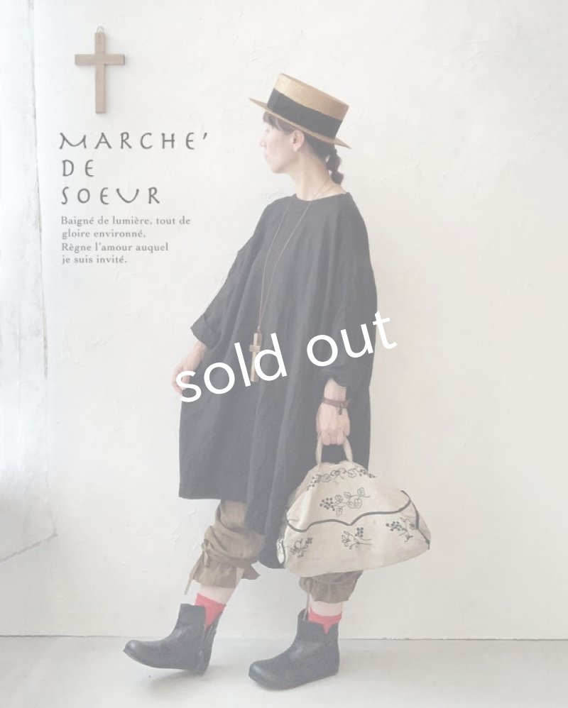 画像11: MARCHE' DE SOEUR／スモックチュニック・ヴィンテージブラック (11)