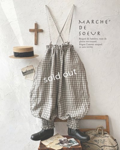 画像1: MARCHE' DE SOEUR／ピエロパンツ・ラティスチェック