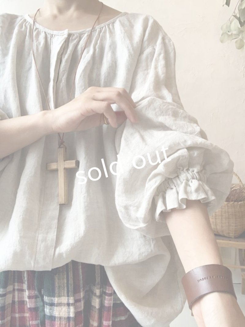 画像11: MARCHE' DE SOEUR／2wayリネンブラウス・生成り (11)