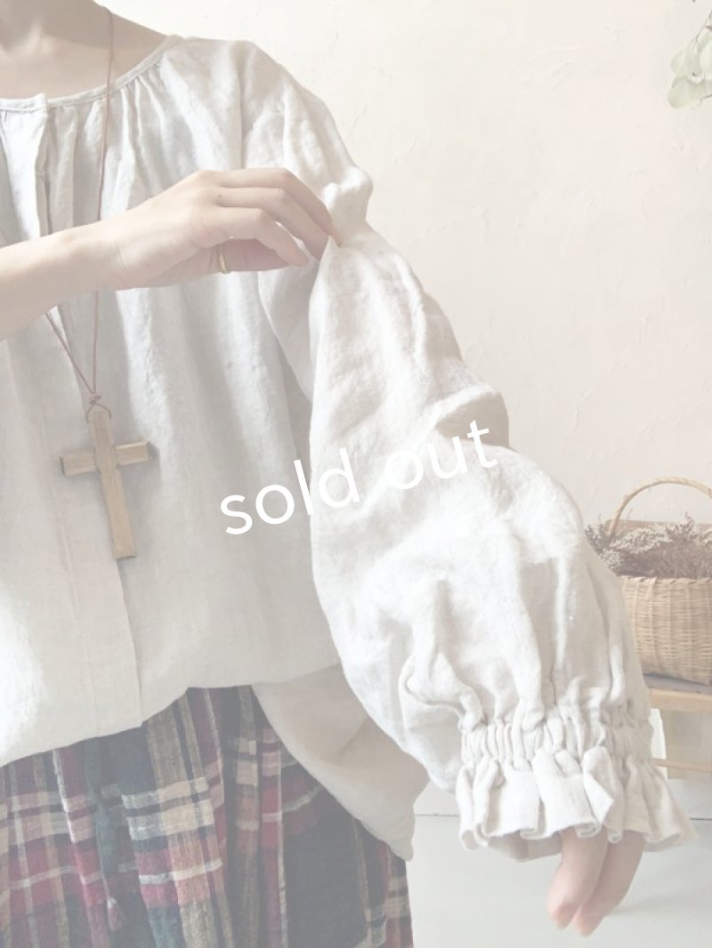 画像10: MARCHE' DE SOEUR／2wayリネンブラウス・ブラック (10)