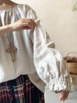 画像11: MARCHE' DE SOEUR／2wayリネンブラウス・ホワイト (11)