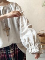 画像11: MARCHE' DE SOEUR／2wayリネンブラウス・ホワイト (11)