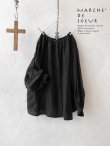 画像1: MARCHE' DE SOEUR／2wayリネンブラウス・ブラック (1)
