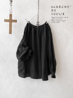 画像1: MARCHE' DE SOEUR／2wayリネンブラウス・ブラック (1)