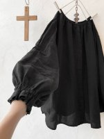 画像4: MARCHE' DE SOEUR／2wayリネンブラウス・ブラック (4)