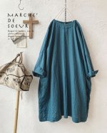 画像1: MARCHE' DE SOEUR／スモックチュニック・ブルーグリーン (1)
