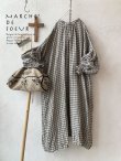 画像1: MARCHE' DE SOEUR／後ろ結びのギャザーワンピース・ラティスチェック生成り (1)