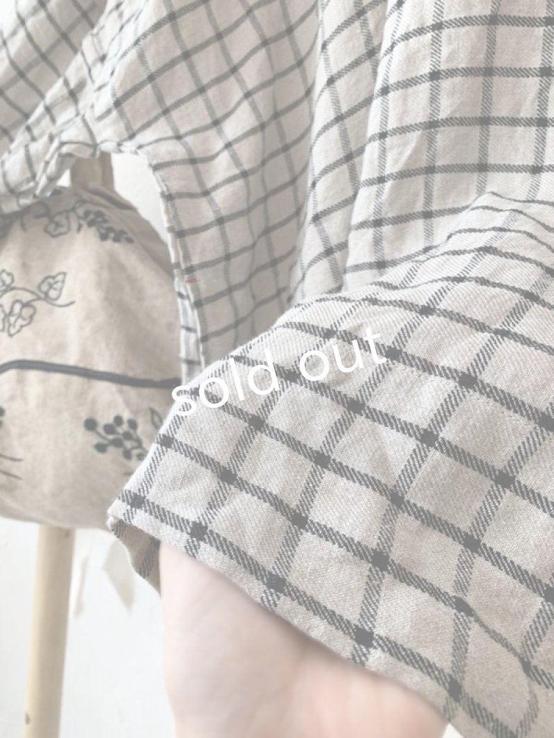 画像4: MARCHE' DE SOEUR／スモックプルオーバー・ラティスチェック生成り (4)
