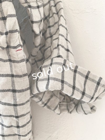 画像5: MARCHE' DE SOEUR／スモックプルオーバー・ラティスチェック生成り