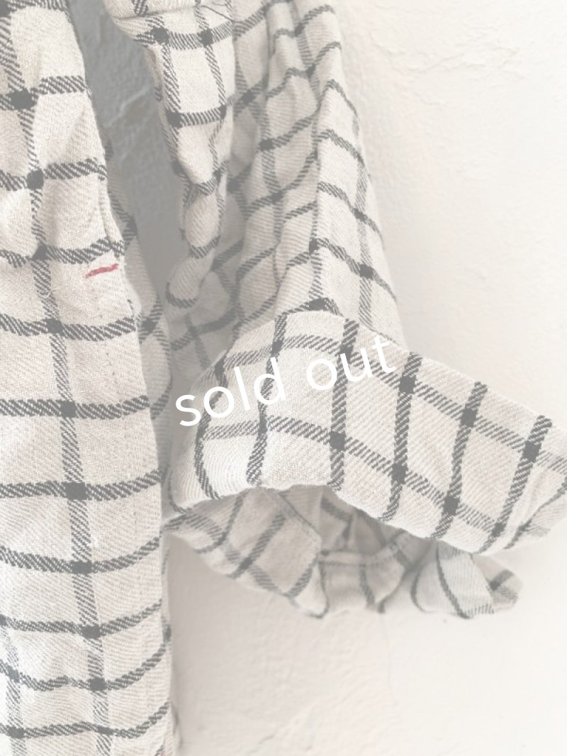 画像5: MARCHE' DE SOEUR／スモックプルオーバー・ラティスチェック生成り (5)