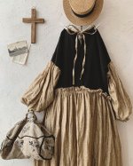 画像6: MARCHE' DE SOEUR／ブルターニュのワンピース・ヘーゼルナッツ (6)