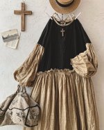 画像4: MARCHE' DE SOEUR／ブルターニュのワンピース・ヘーゼルナッツ (4)