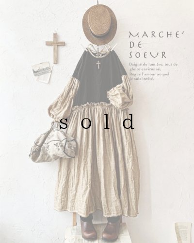 画像1: MARCHE' DE SOEUR／ブルターニュのワンピース・ヘーゼルナッツ