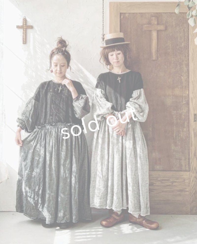 画像12: MARCHE' DE SOEUR／ブルターニュのワンピース・杢グレー (12)