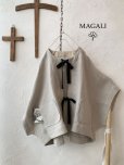画像6: MAGALI/ブラッシュドベルギーリネン グラン ジレ・オートミール