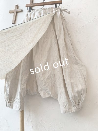 画像6: MARCHE' DE SOEUR／タブリエパンツ・ヘリンボン生成り