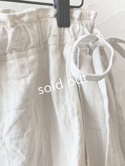 画像3: MARCHE' DE SOEUR／タブリエパンツ・ヘリンボン生成り