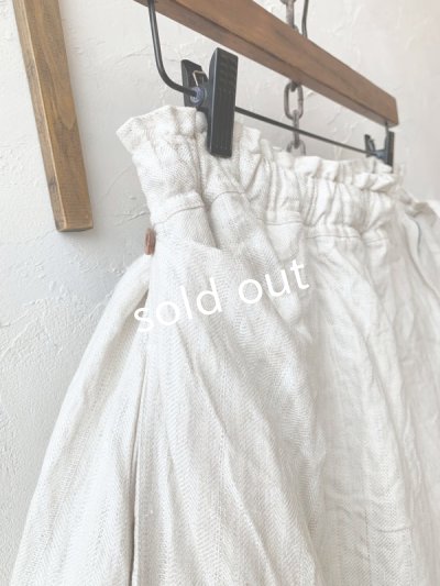 画像4: MARCHE' DE SOEUR／タブリエパンツ・ヘリンボン生成り