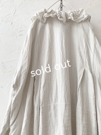 画像10: MARCHE' DE SOEUR／フローフリルワンピース・ヘリンボン生成り