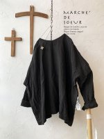画像1: MARCHE' DE SOEUR／スモックプルオーバー・黒 (1)