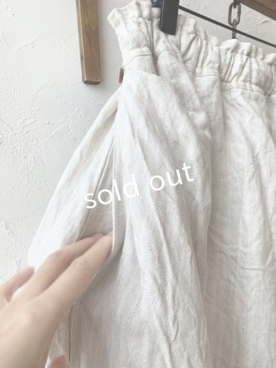 画像5: MARCHE' DE SOEUR／タブリエパンツ・ヘリンボン生成り