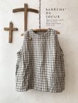 画像1: MARCHE' DE SOEUR／肩ボタンスリットベスト・ラティスチェック (1)